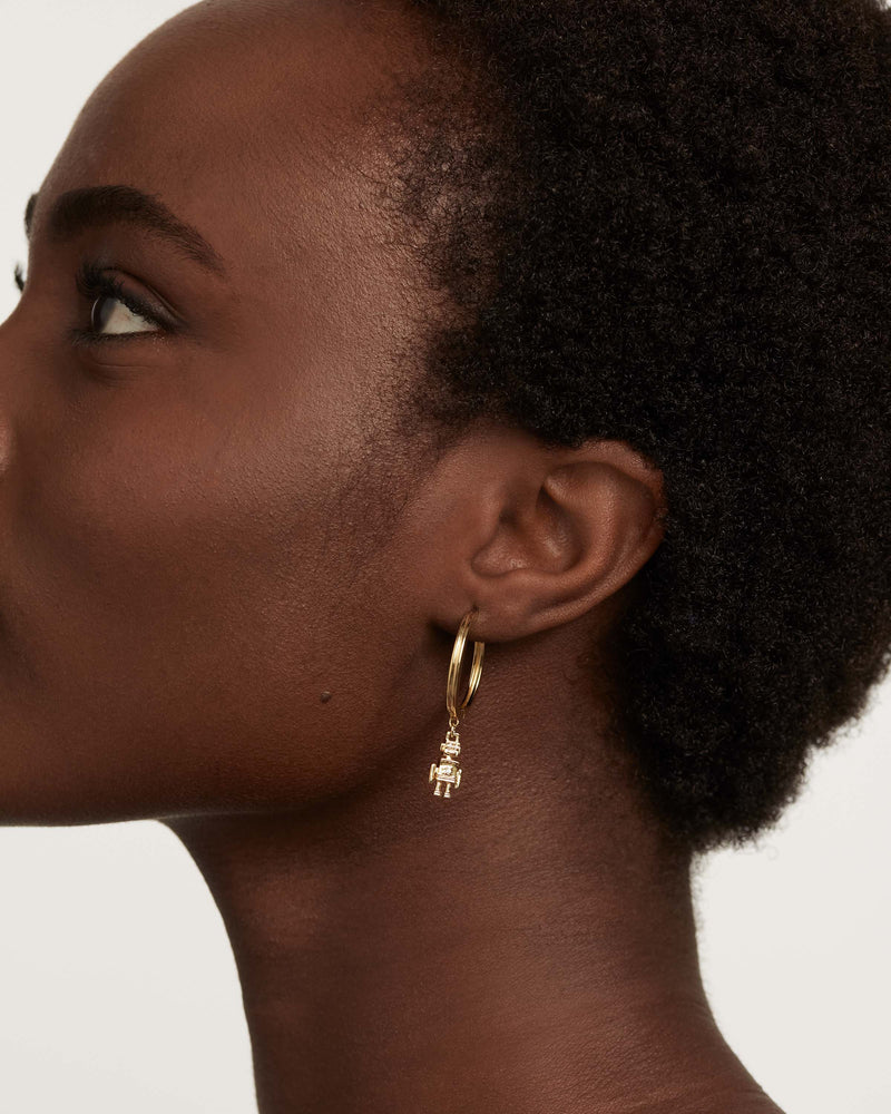 Space Age Earrings - 
  
    Sterling Silver / 18K Gold plating
  
