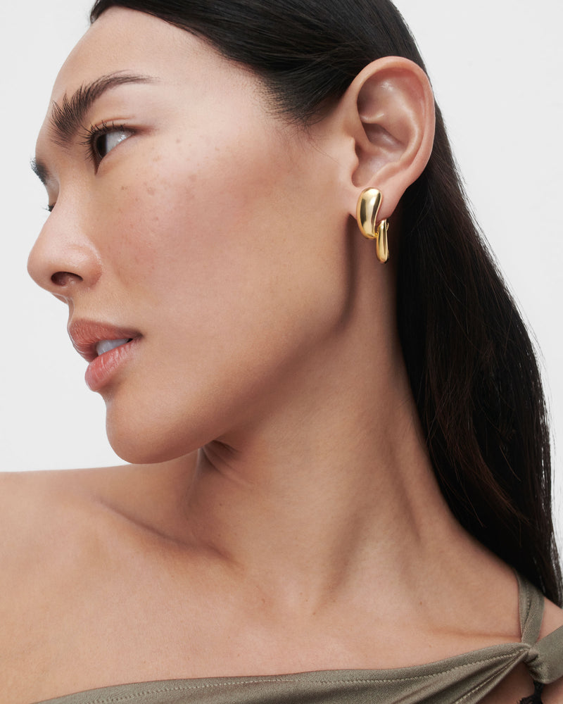 Pendientes Orbit - 
  
    Plata de Ley / Baño de Oro 18K
  
