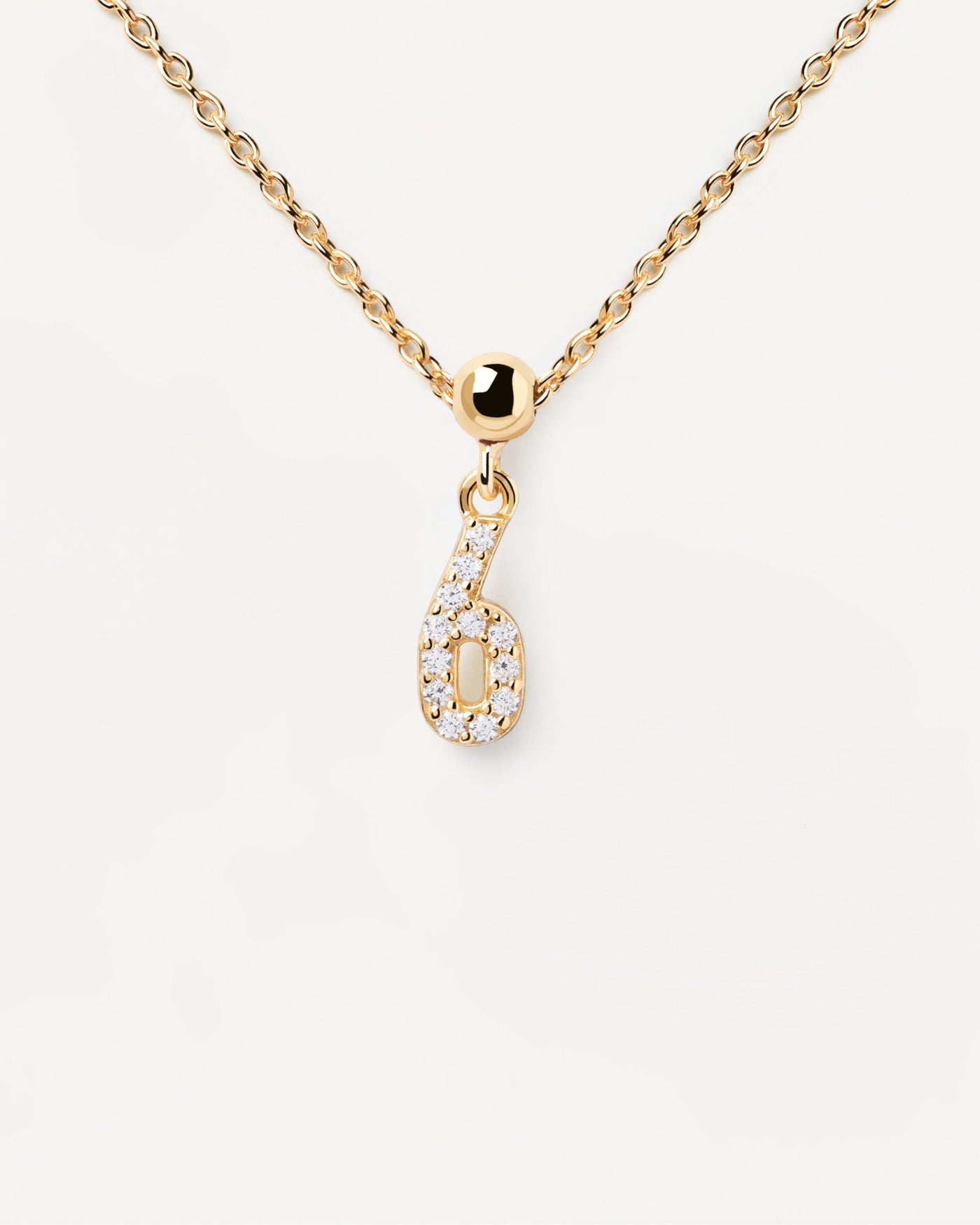Number 6 Charm - 
  
    Sterling Silver / 18K Gold plating
  
