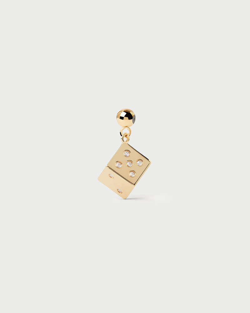 Charm Dado - 
  
    Argento sterling / Placcatura in Oro 18K
  
