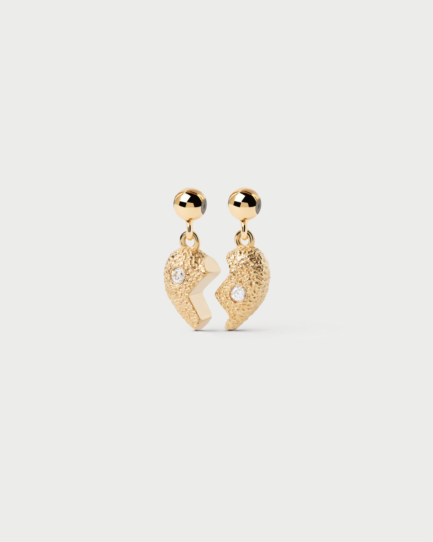 Split heart charm - 
  
    Sterling Silver / 18K Gold plating
  
