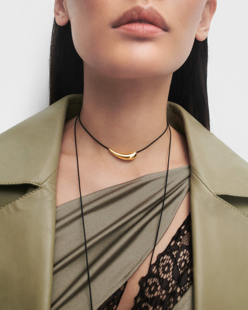 Collana in corda Orbit - 
  
    Argento sterling / Placcatura in Oro 18K
  
