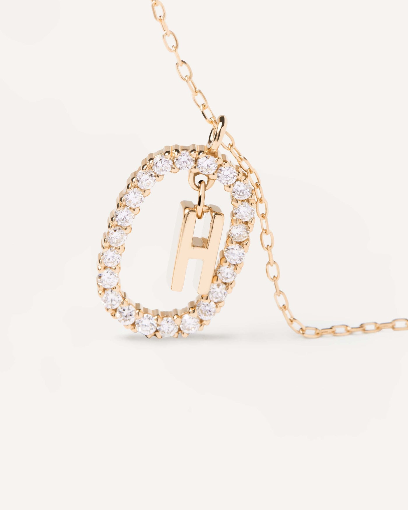 Collier Lettre H en Diamants et Or - 
  
    Or 18 carats
  
