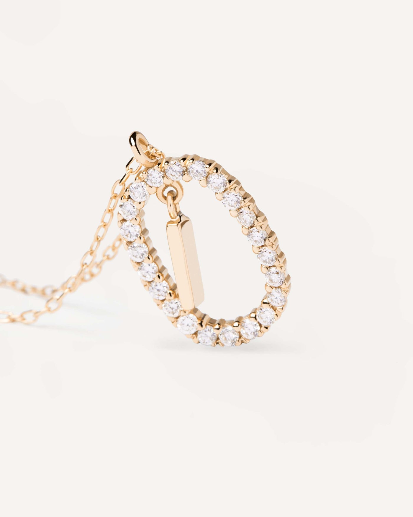 Collar de Diamantes y oro Letra I - 
  
    Oro 18K
  
