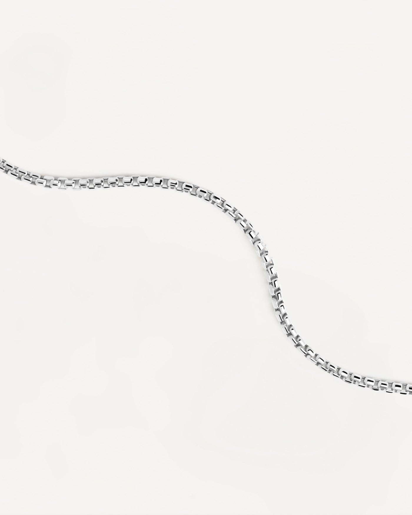 2023 Selection | White Gold Box Chain Necklace. 18K solid white gold chain necklace with box links. Get the latest arrival from PDPAOLA. Place your order safely and get this Best Seller. Free Shipping.
