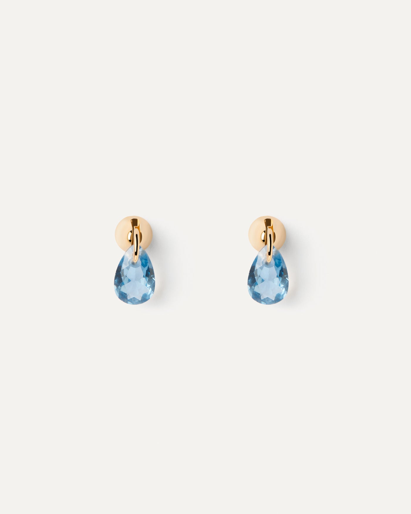 Boucle d'oreille individuelle Lily bleu - 
  
    Argent massif / Placage Or 18 Ct
  
