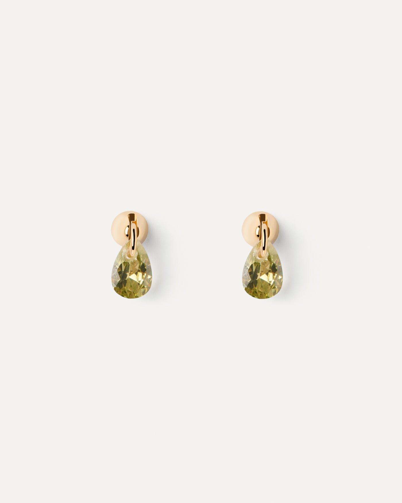 Piercing oreja Lily verde - 
  
    Plata de Ley / Baño de Oro 18K
  
