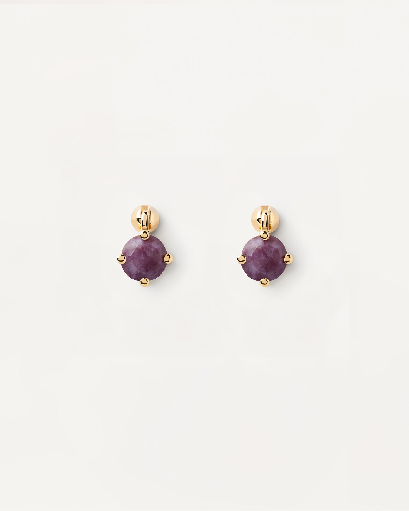 Kimi Charoite Single Earring - 
  
    Sterling Silver / 18K Gold plating
  
