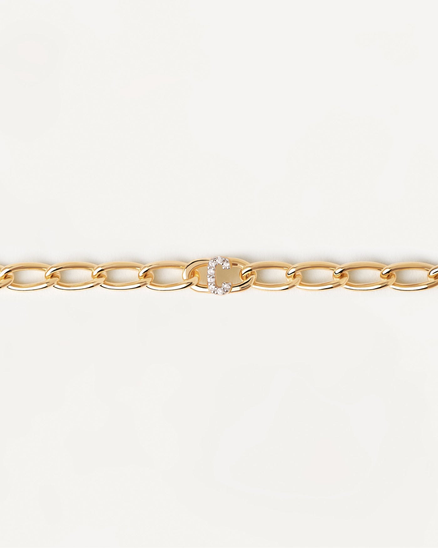 Letter C Chain Bracelet - 
  
    Sterling Silver / 18K Gold plating
  
