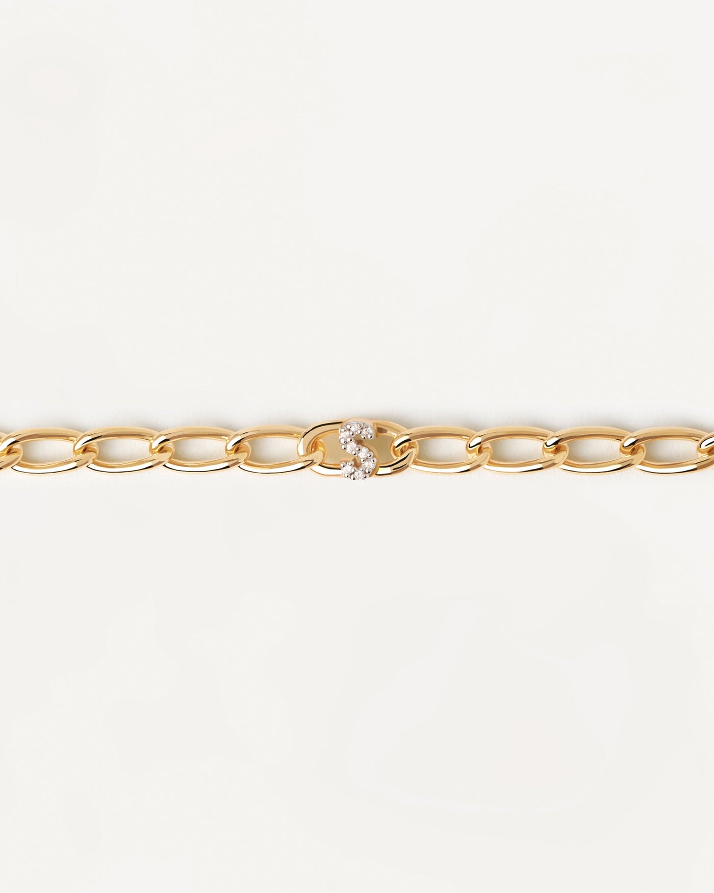 Letter S Chain Bracelet - 
  
    Sterling Silver / 18K Gold plating
  
