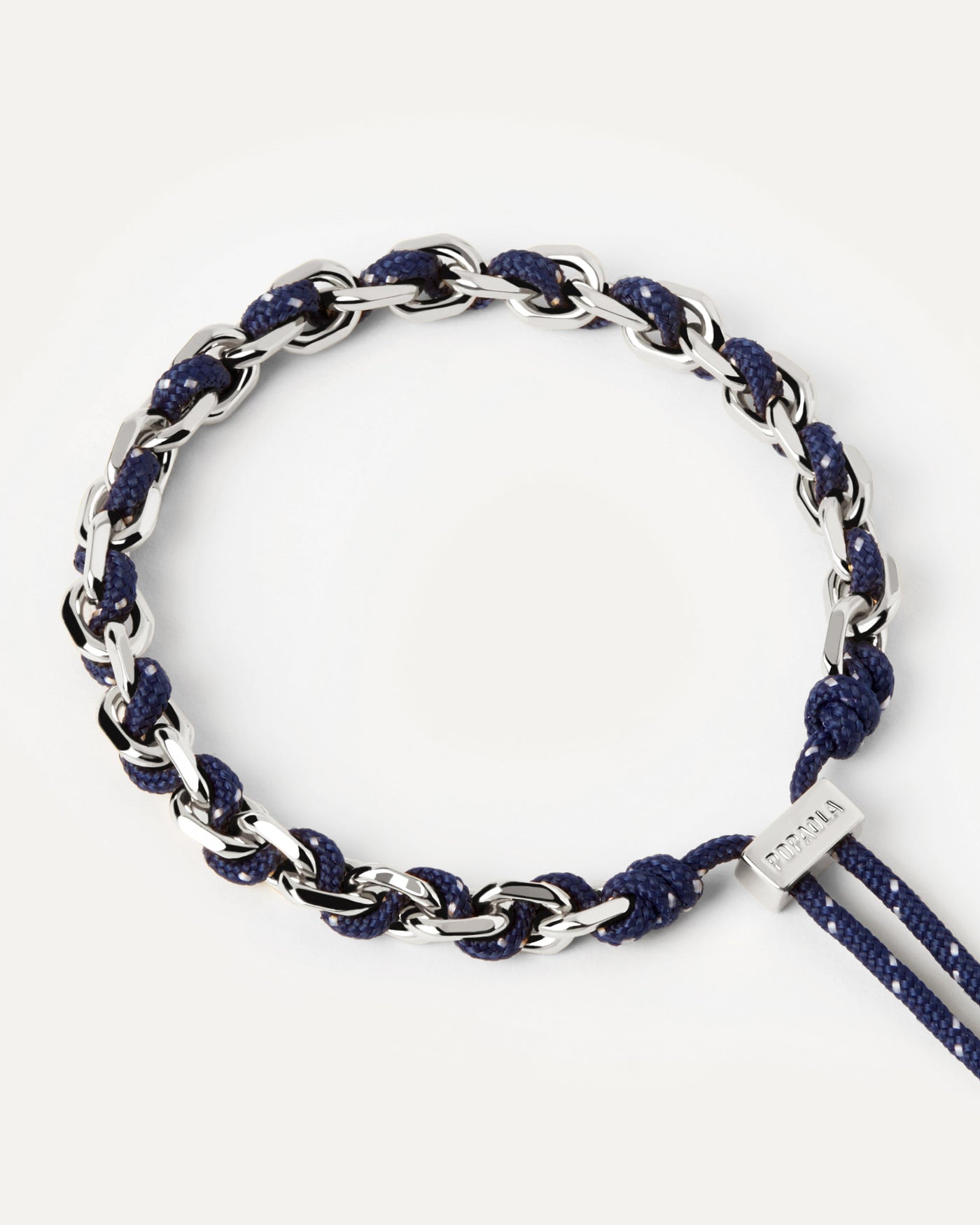 Midnight Rope and Chain Bracelet - 
  
    Rope / Rhodium silver plating
  
