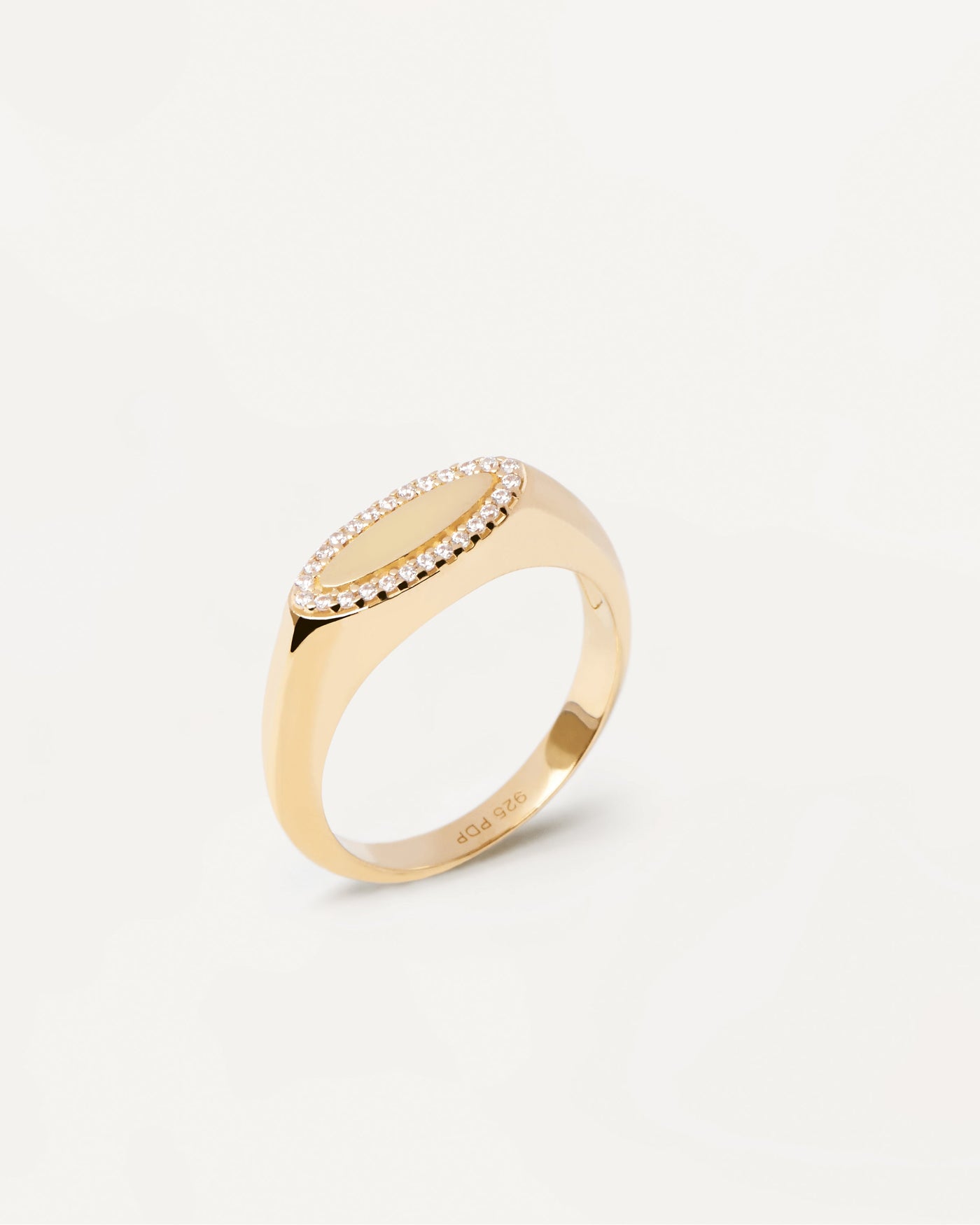 Anello Lace Stamp - 
  
    Argento sterling / Placcatura in Oro 18K
  
