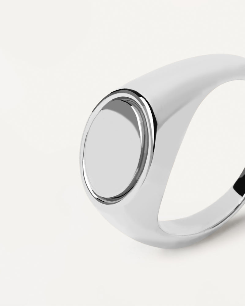 Stamp Silver Ring - 
  
    Argent massif
  
