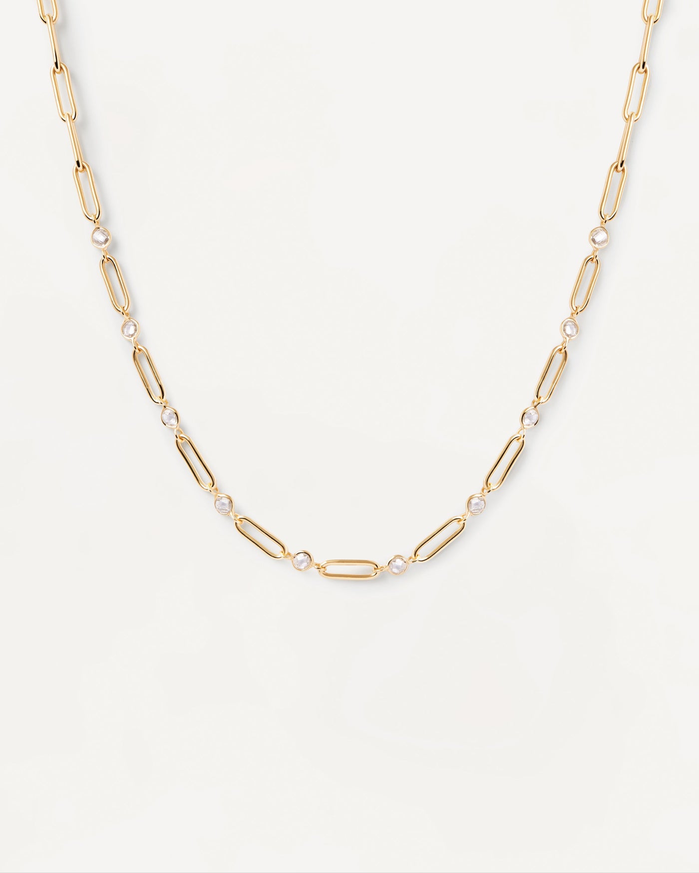 Gliederkette Miami Halskette - 
  
    Sterling Silber / 18K Goldplattierung
  
