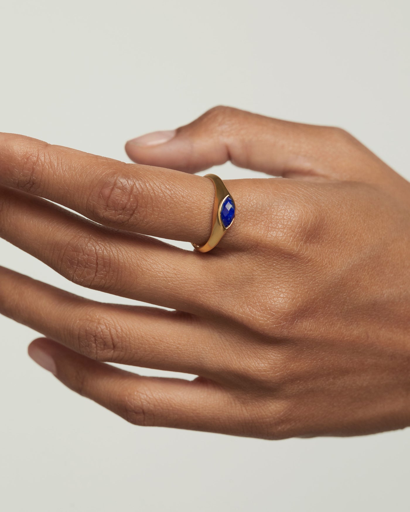 Lapis Lazuli Nomad Stamp Ring PDPAOLA