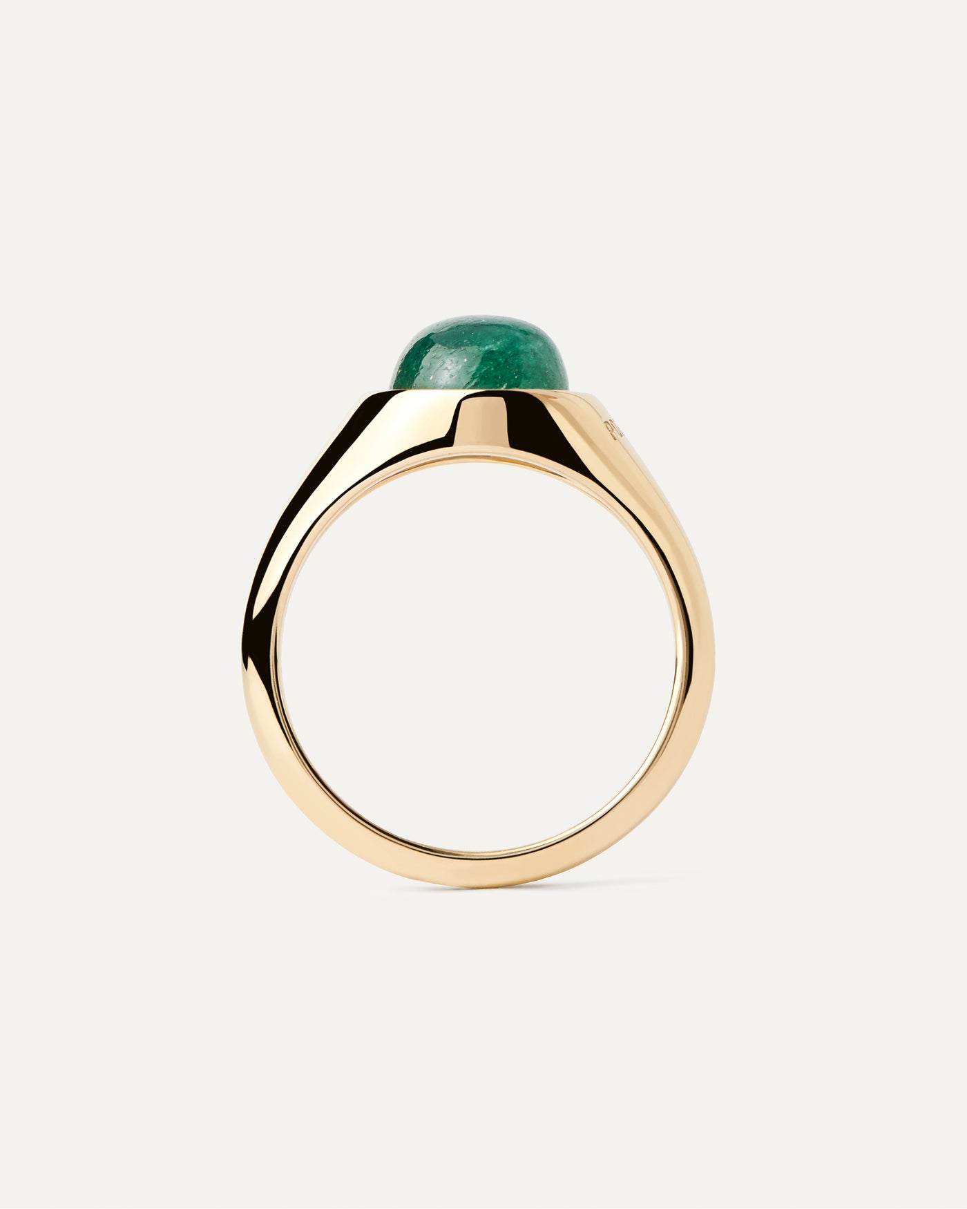 Green Aventurine Moon Ring - 
        
          Sterling Silver / 18K Gold plating
        
      