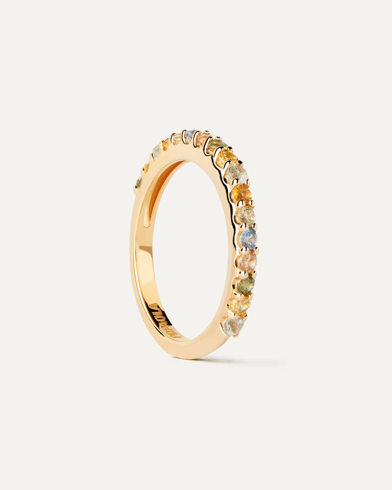 Anillo Rainbow - 
  
    Plata de Ley / Baño de Oro 18K
  
