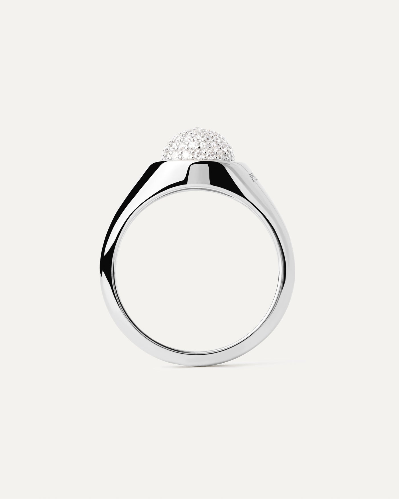 Pavé Moon Silver Ring - 
        
          Sterling Silver
        
      