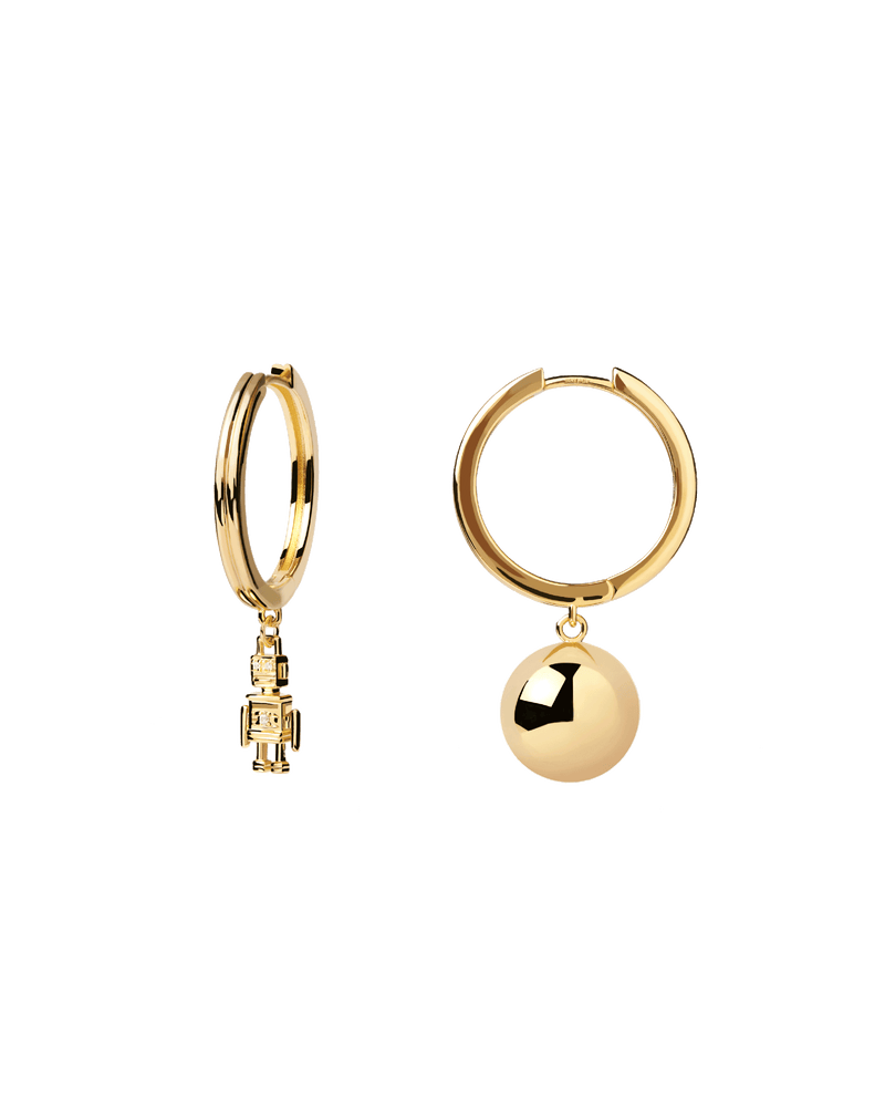 Space Age Earrings - 
  
    Sterling Silver / 18K Gold plating
  
