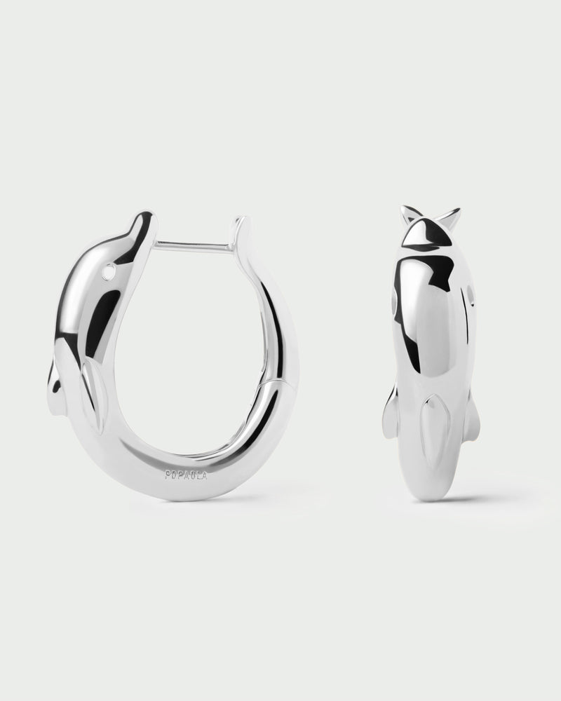 Aros de plata Dolphin - 
  
    Plata de Ley
  
