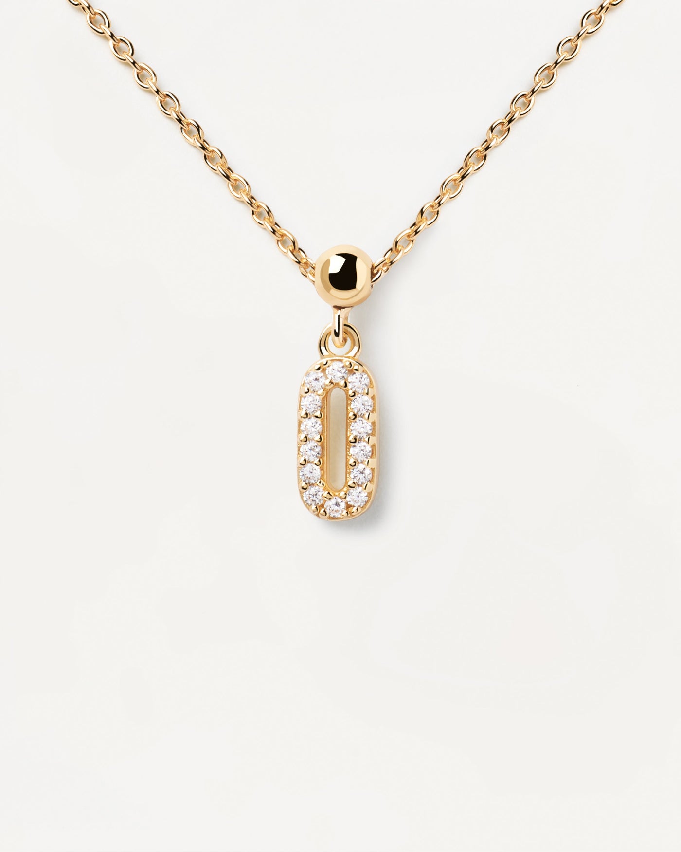 Charm Numero 0 - 
  
    Argento sterling / Placcatura in Oro 18K
  
