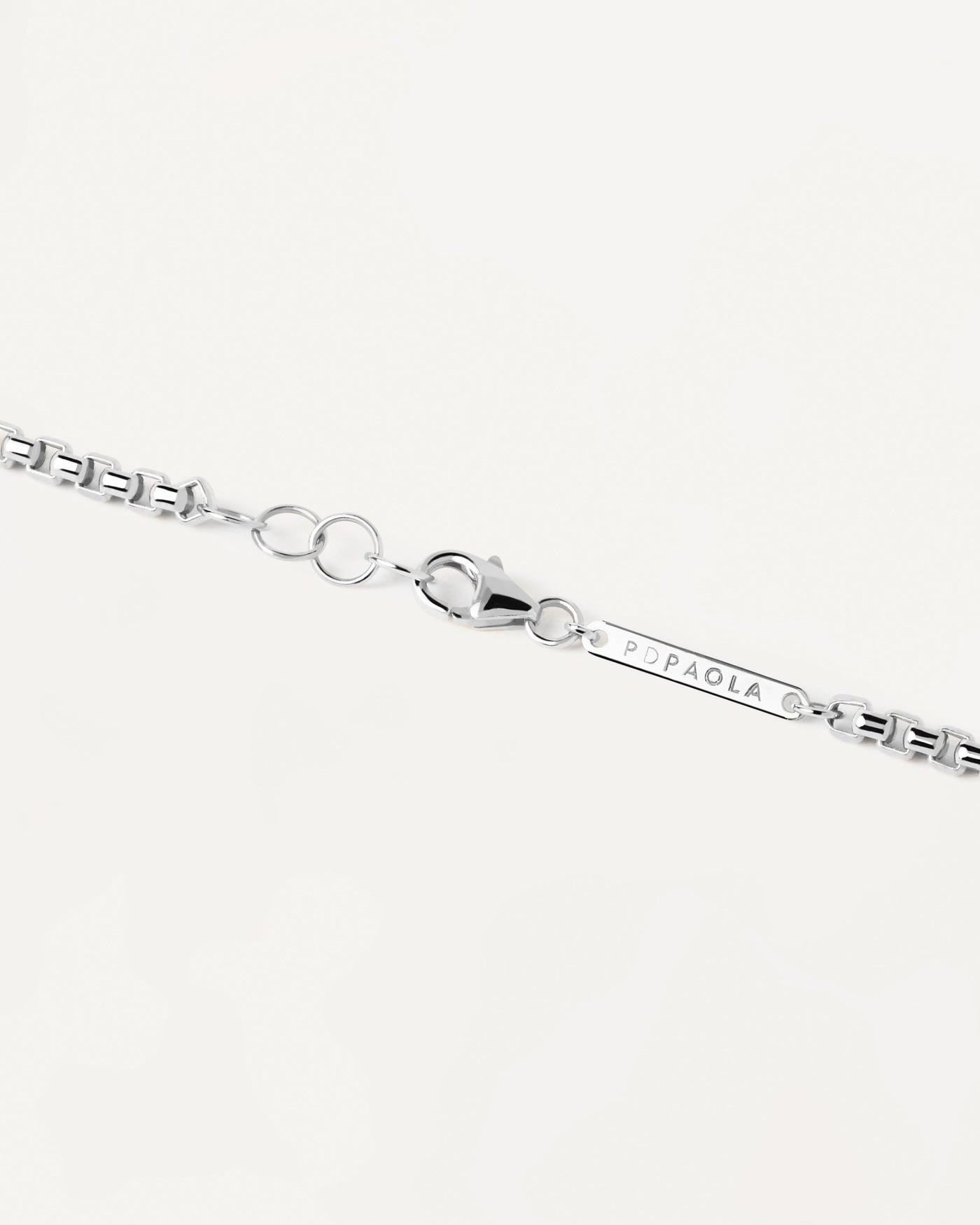 White Gold Box Chain Necklace - 
  
    18K White gold / Rhodium silver plating
  
