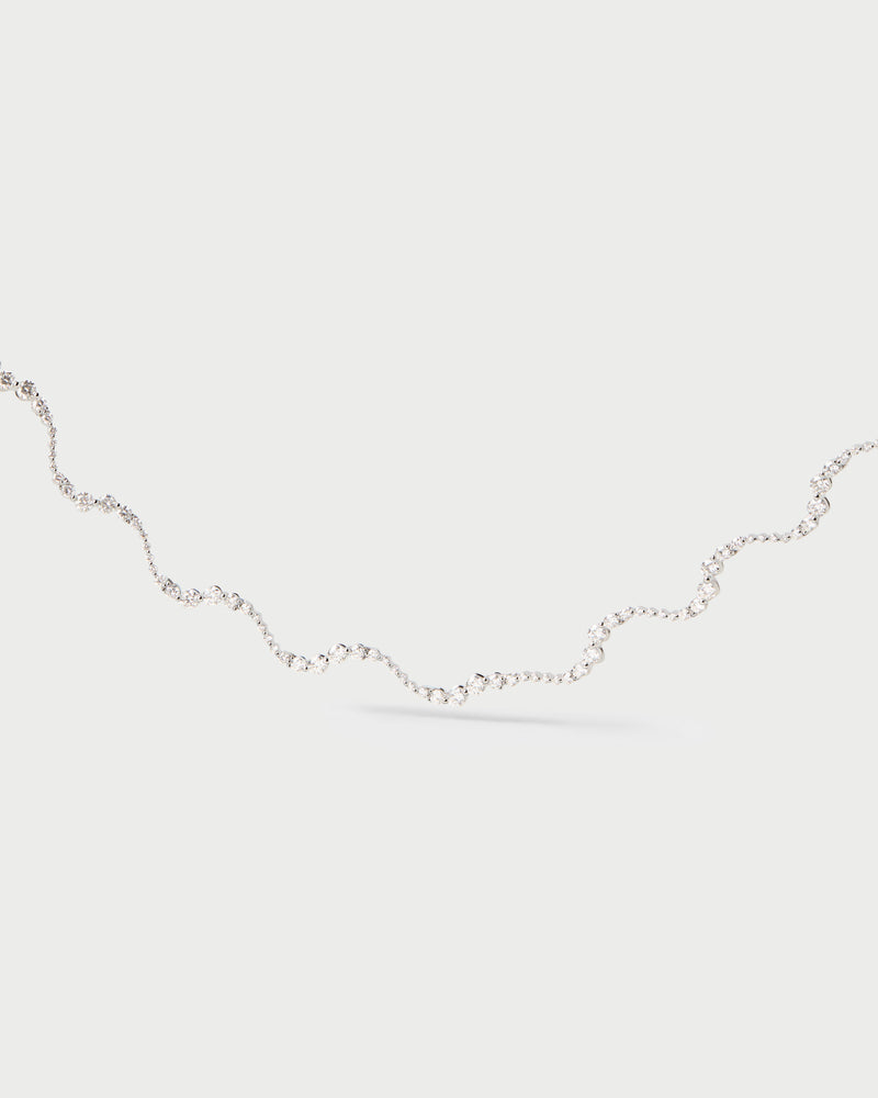 Venus choker halsbänder aus Weißgold mit diamanten - 
  
    18 kt Weissgold / Silber-Rhodinierung
  
