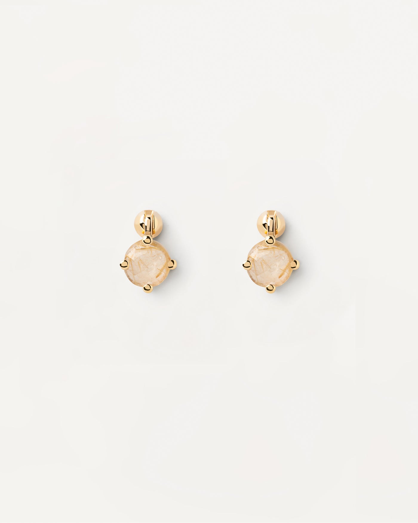 Kimi Rutilated Quartz Single Earring - 
  
    Sterling Silver / 18K Gold plating
  
