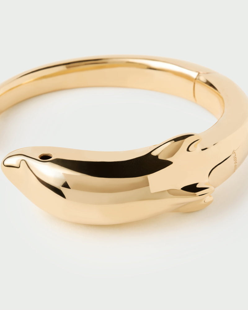 Bracciale rigido Dolphin - 
  
    Argento sterling / Placcatura in Oro 18K
  
