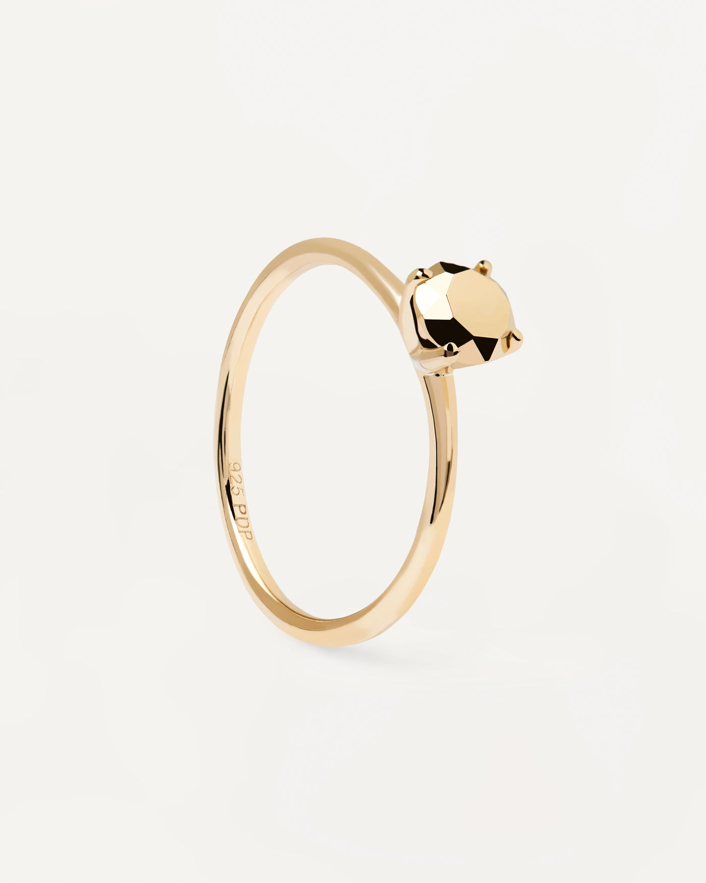 Golden Gem Ring - 
  
    Sterling Silber / 18K Goldplattierung
  

