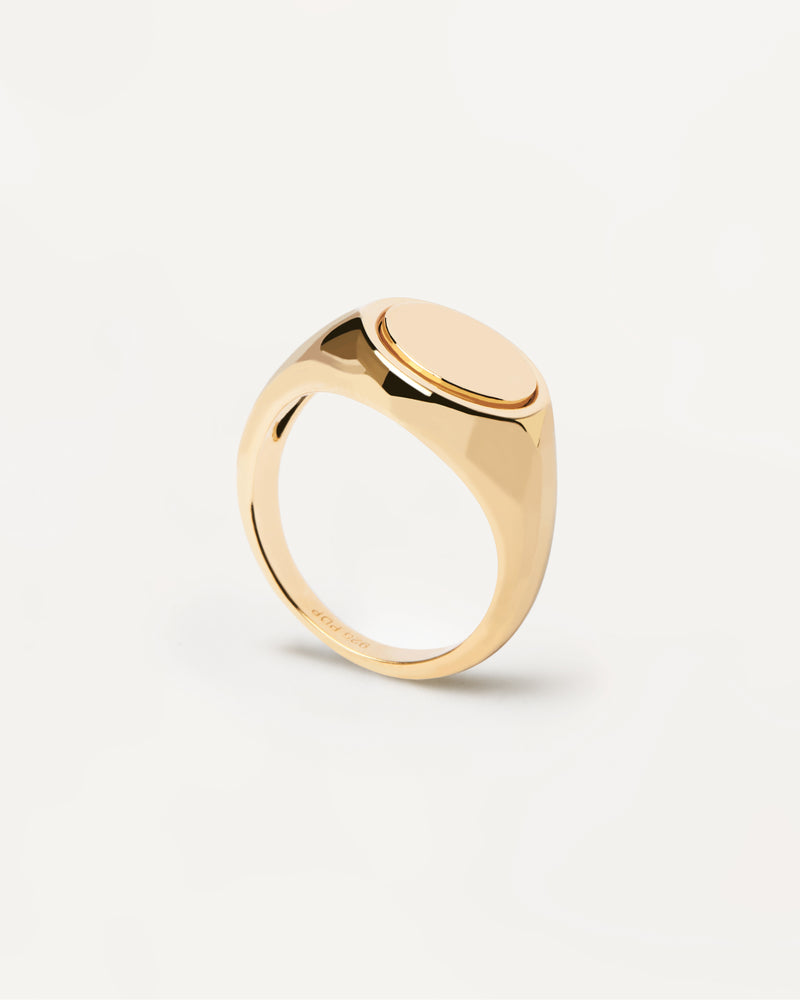 Stamp Ring - 
  
    Sterling Silber / 18K Goldplattierung
  
