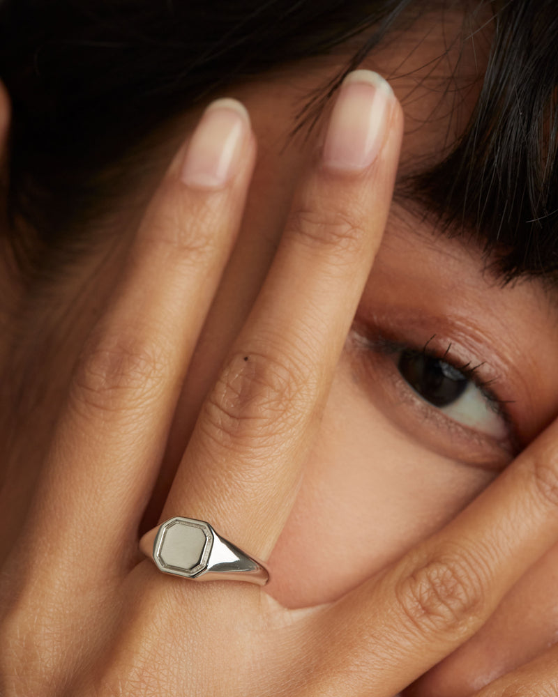 Octet Stamp Silver Ring - 
  
    Sterling Silber
  
