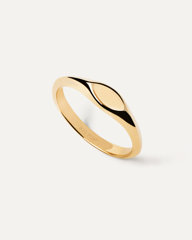 Anello Sigillo Duke - 
  
    Argento sterling / Placcatura in Oro 18K
  
