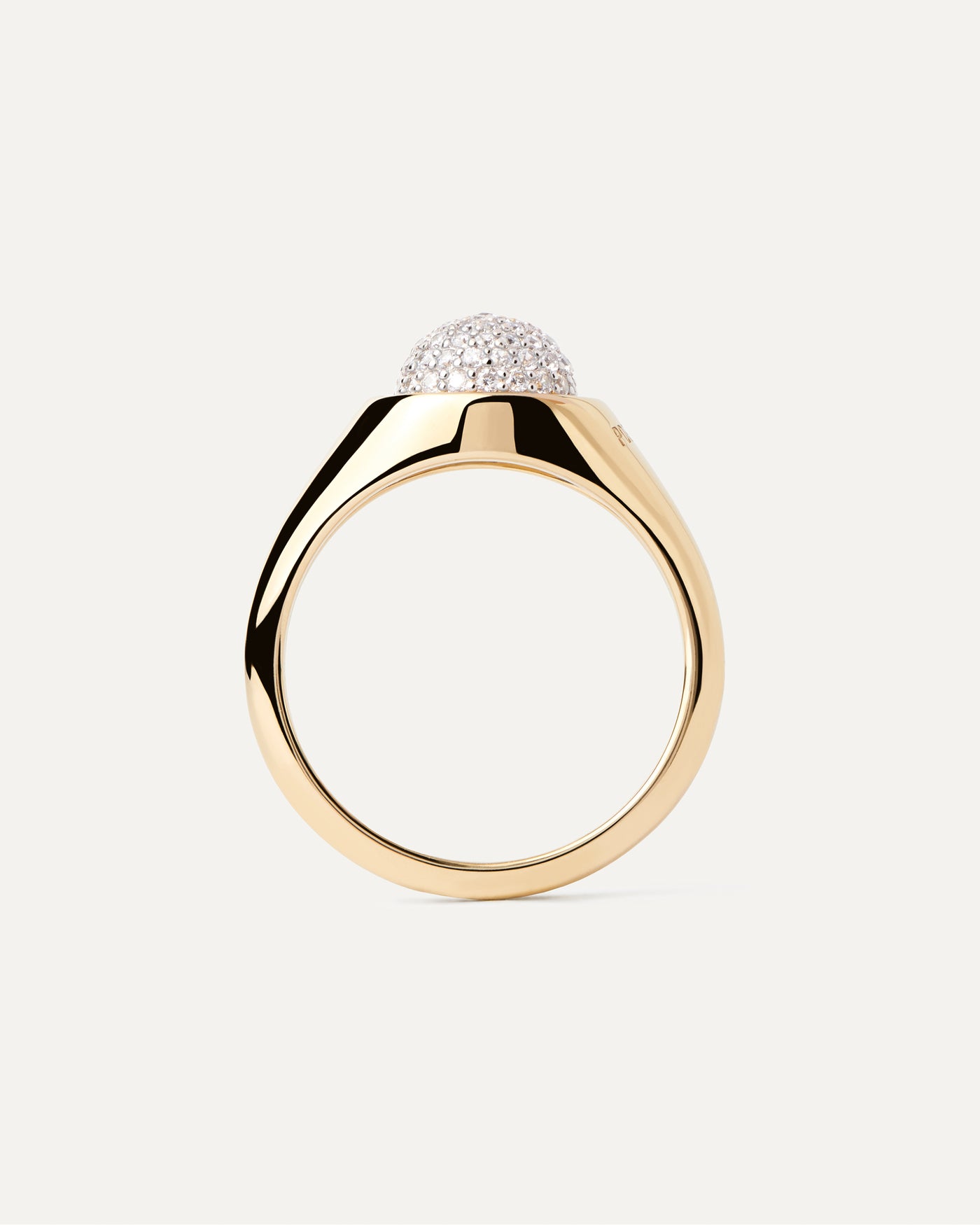Anello Pavé Moon - 
  
    Argento sterling / Placcatura in Oro 18K
  
