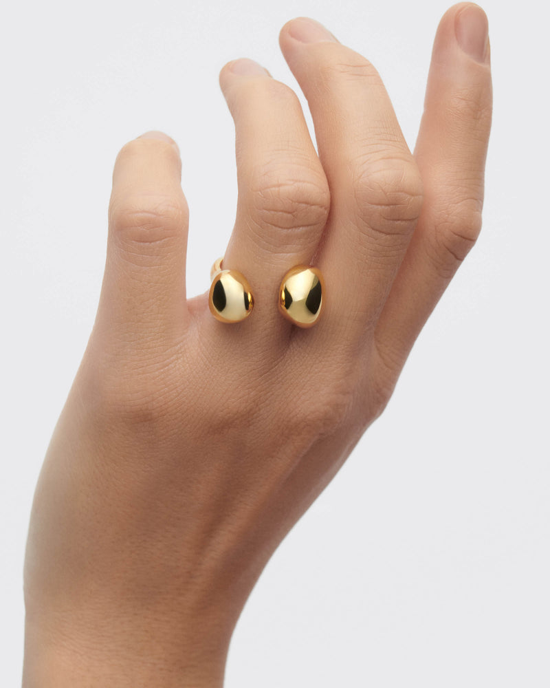 Gravity ring - 
  
    Sterling Silver / 18K Gold plating
  
