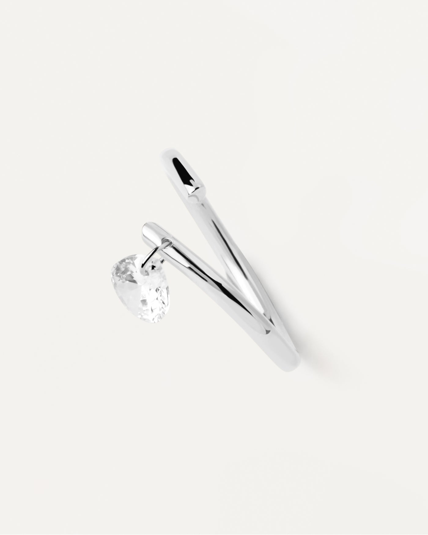 Anillo De Plata Solitario Aqua - 
  
    Plata de Ley
  
