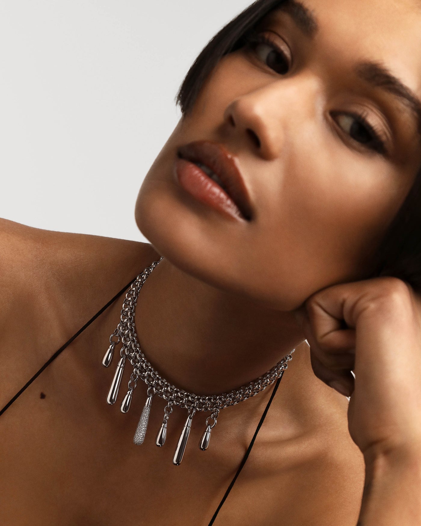 Jelly Silver Choker Necklace PDPAOLA