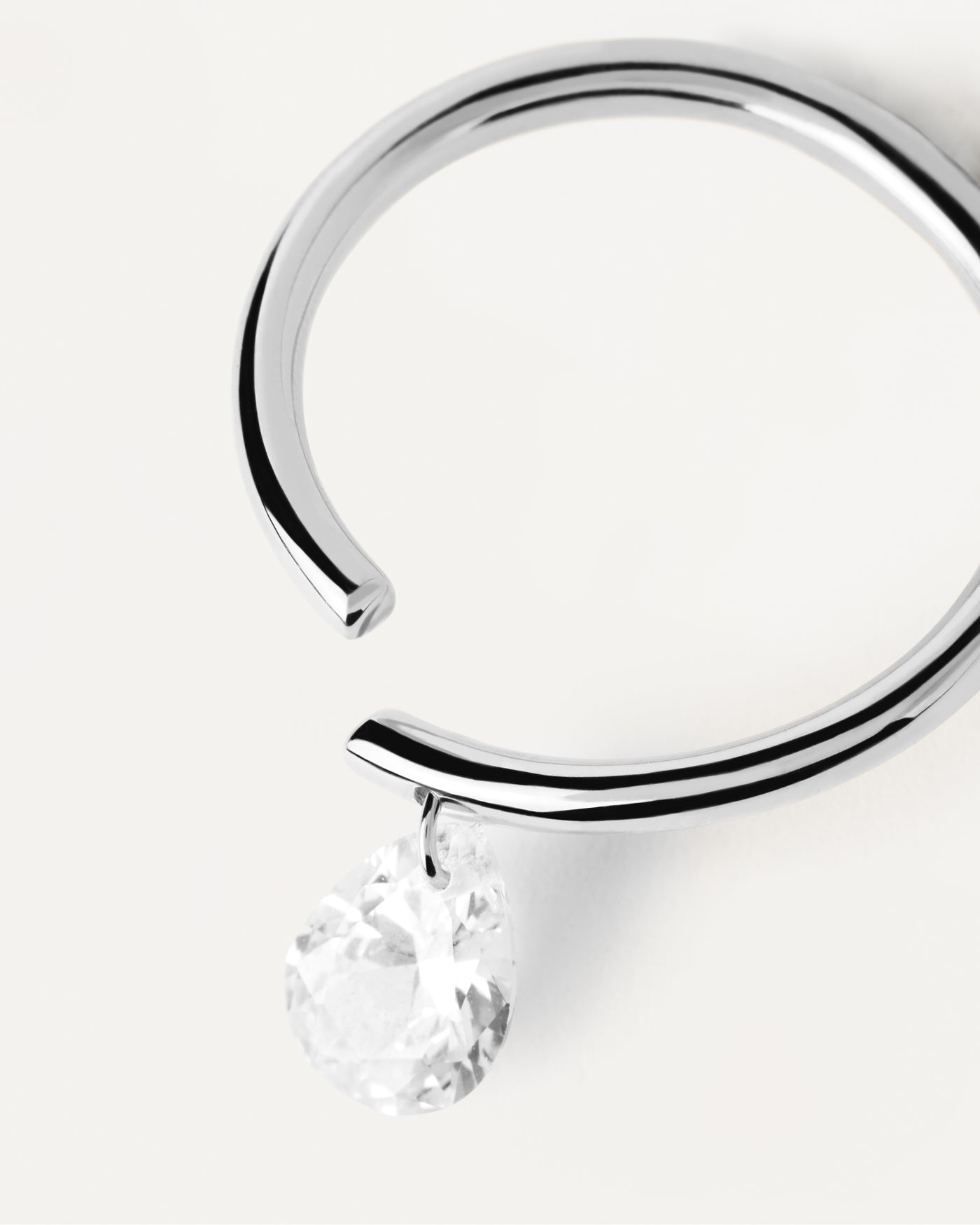 Anillo De Plata Solitario Aqua - 
  
    Plata de Ley
  
