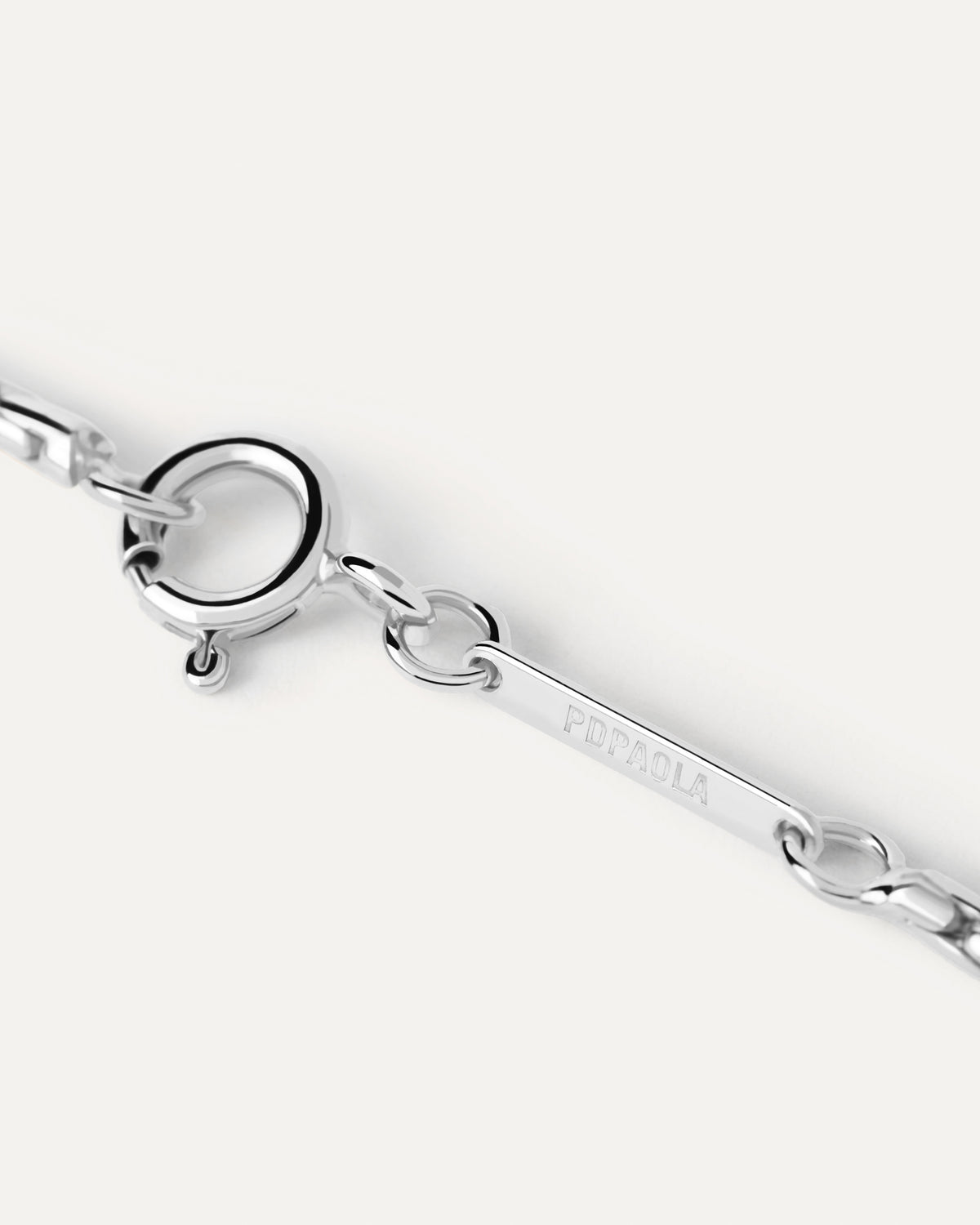 Boston silver chain necklace with elongated links | Boston