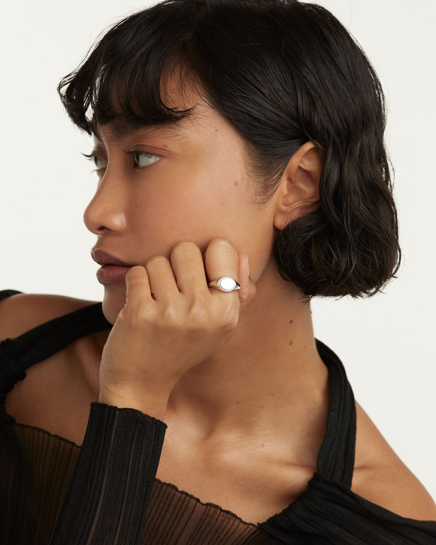 Bague Chevalière en Argent - 
  
    Argent massif
  
