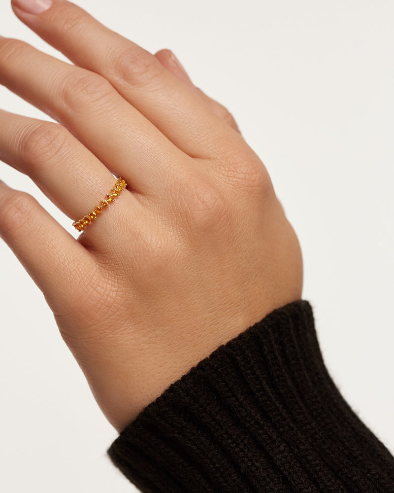 Anillo Yellow Bird - 
  
    Plata de Ley / Baño de Oro 18K
  
