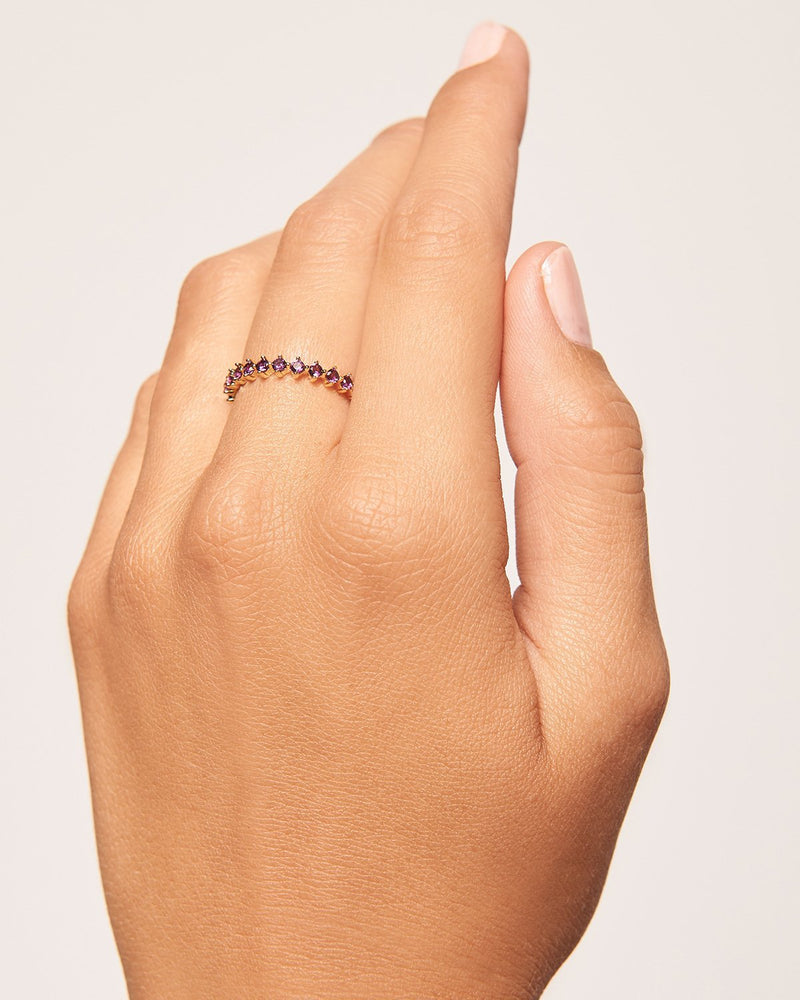 Anillo Violet Bird - 
  
    Plata de Ley / Baño de Oro 18K
  
