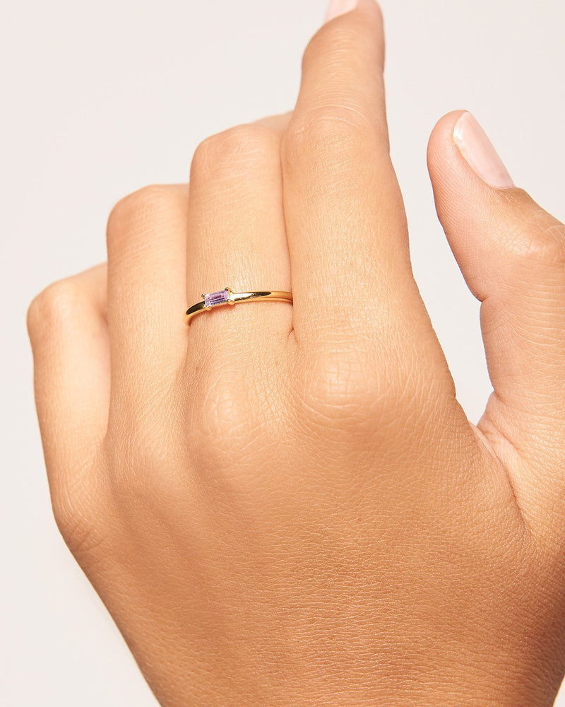 Purple Amani Ring - 
  
    Sterling Silver / 18K Gold plating
  
