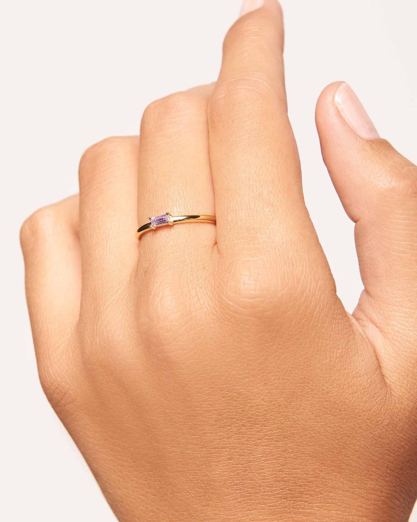 Anello Purple Amani 
  
    Argento sterling / Placcatura in Oro 18K
  
