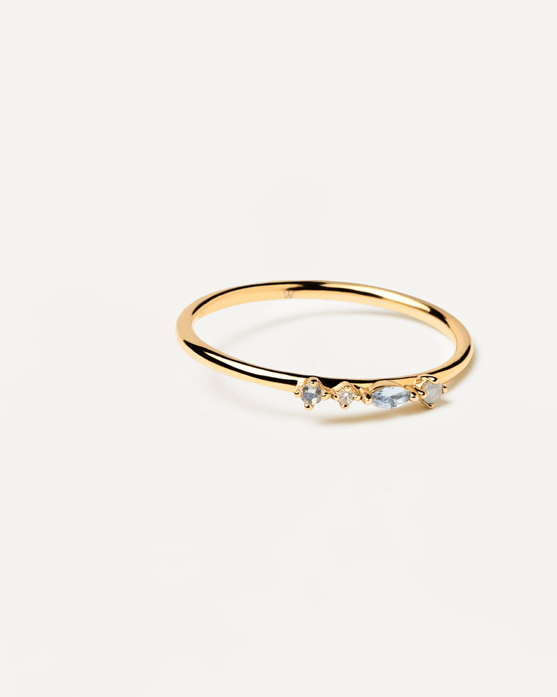 Midnight Blue Ring - 
  
    Sterling Silver / 18K Gold plating
  
