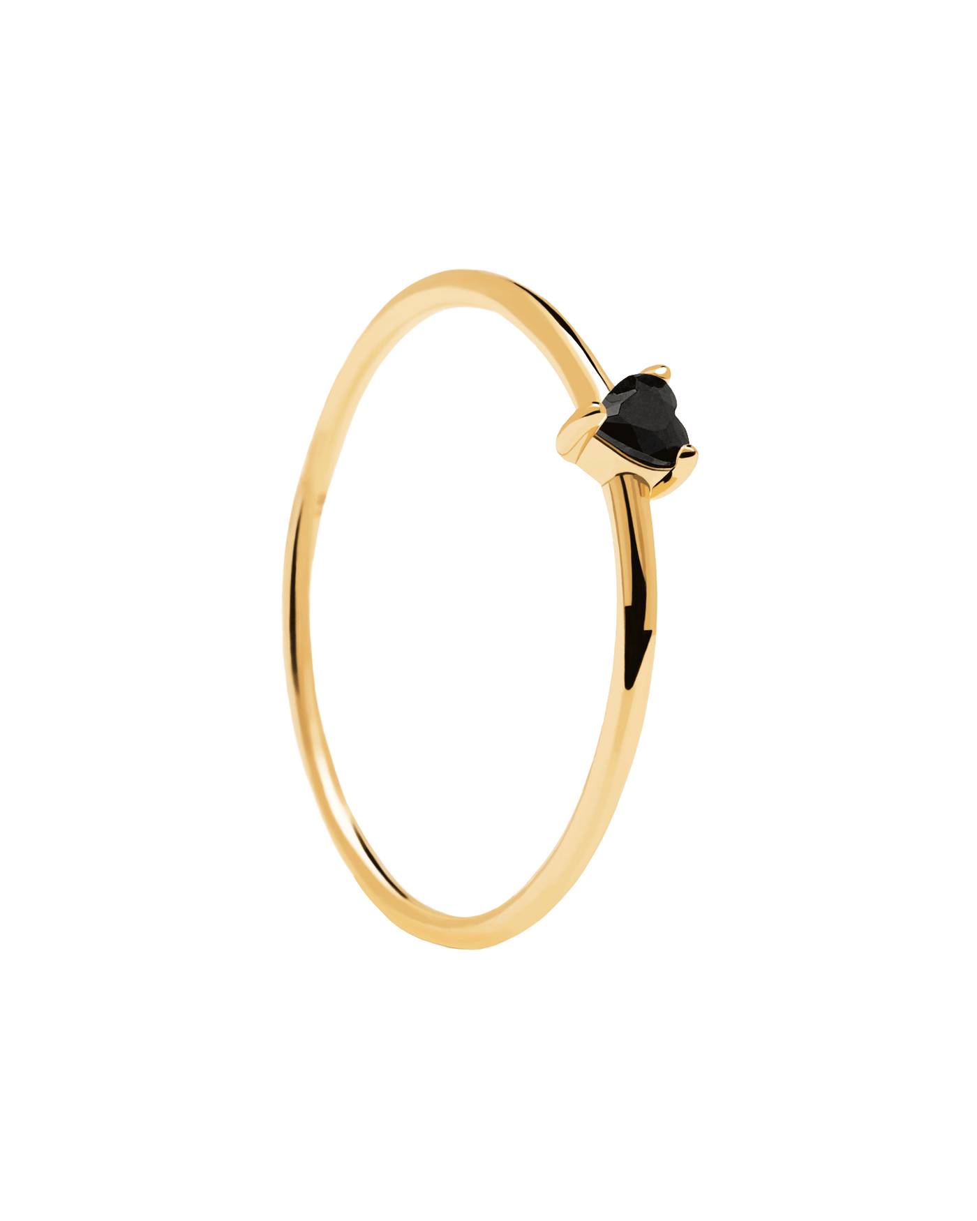 Black Heart Ring - 
  
    Sterling Silver / 18K Gold plating
  
