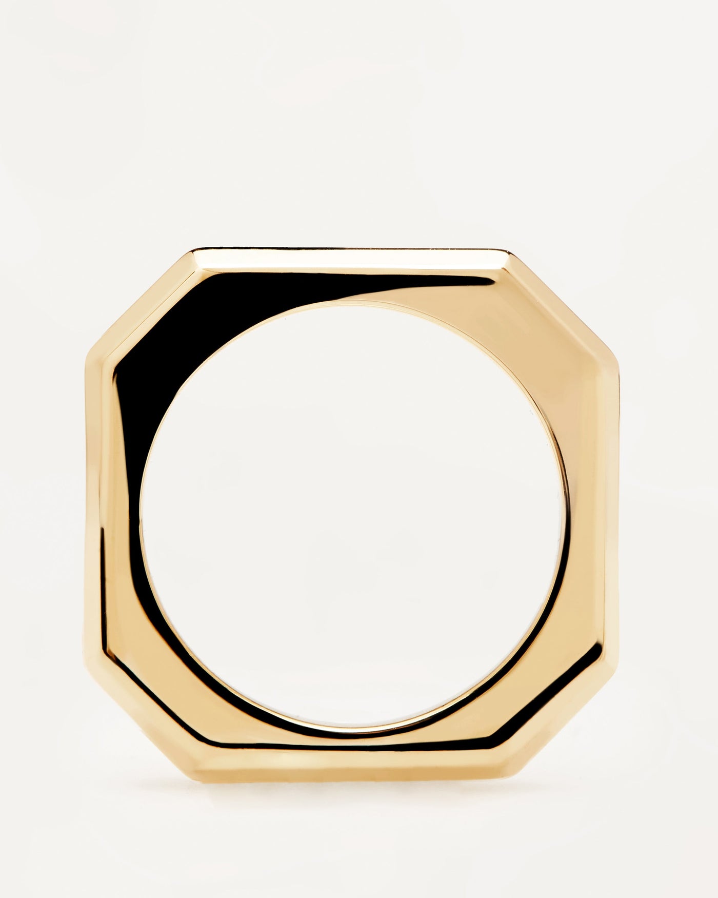 Signature Link Ring - 
  
    Messing / 18K Goldplattierung
  
