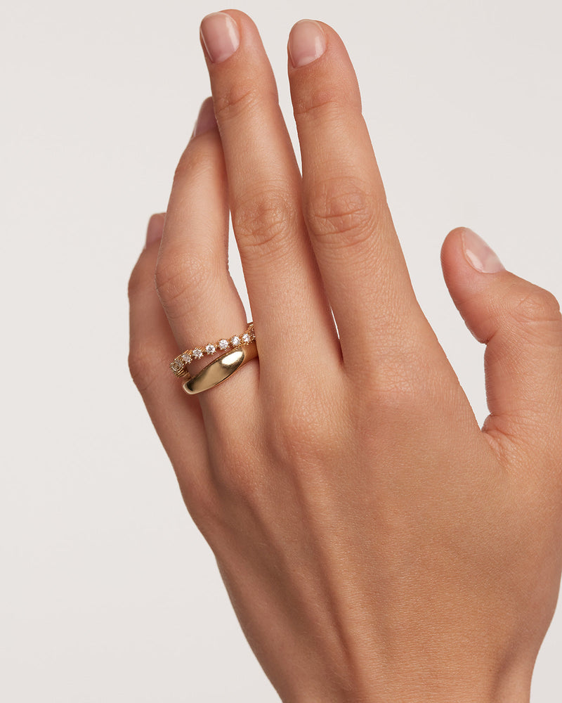 Anillo Motion - 
  
    Plata de Ley / Baño de Oro 18K
  
