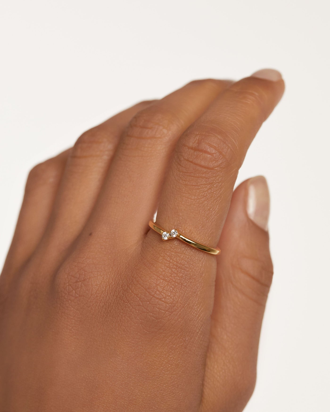 Couplet Ring - 
  
    Sterling Silver / 18K Gold plating
  
