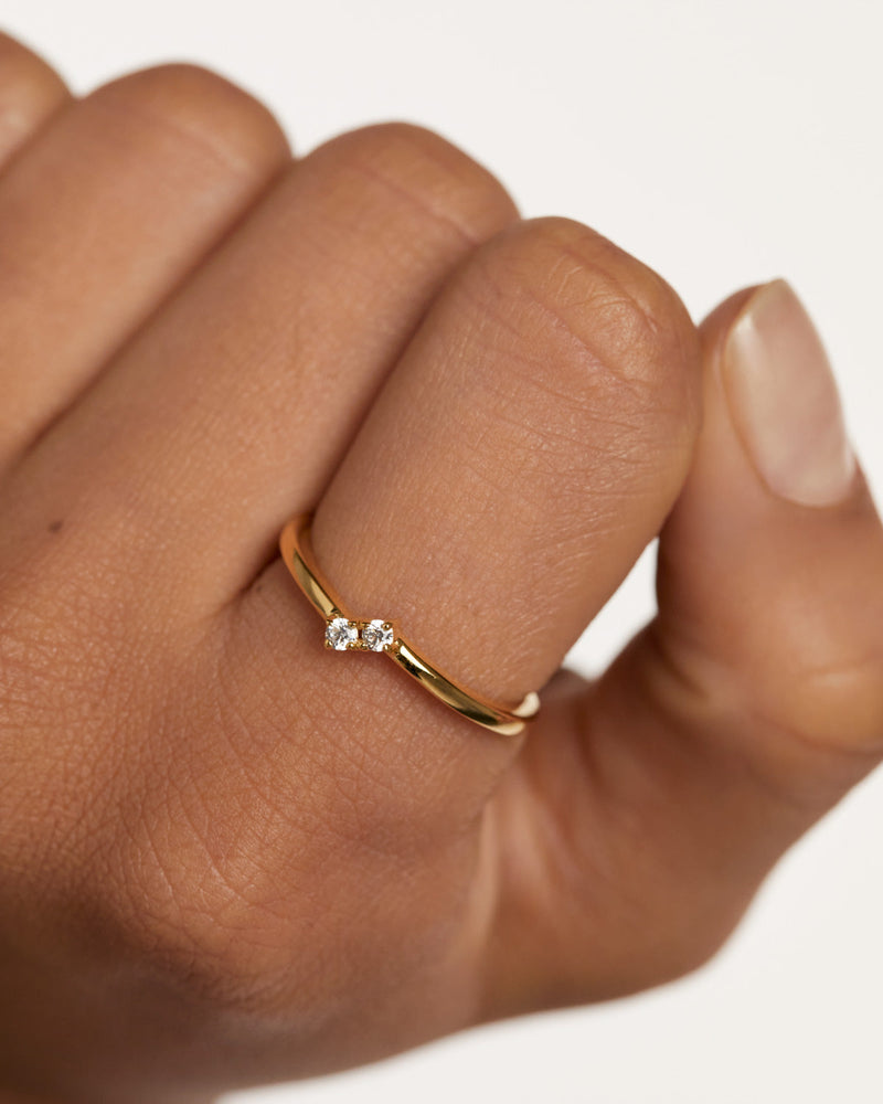 Couplet Ring - 
  
    Sterling Silver / 18K Gold plating
  
